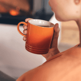 caneca para bebidas quentes cafe cappuccino e chá laranja com alça